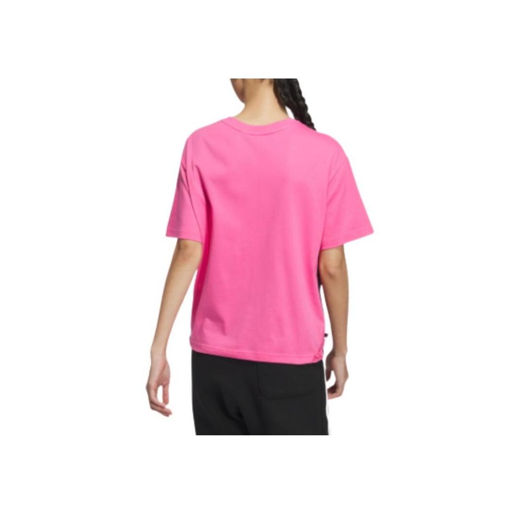 Adidas Dance Loose Casual Round Neck Short Sleeve T-Shirt Women Tops Pulse-Magenta JJ1094