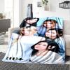 1pc Girl Group Fashion Flannel Blanket for Super Soft Cute Comfort Blanket for Travel Bedding Couch Sofa Blanket Y7308