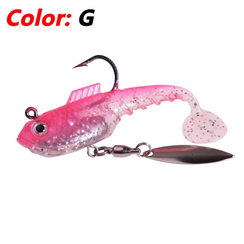 

Вращающаяся блестка, мягкая приманка с защитой от зацепов: Реалистичные прыжки для трансграничной рыбалки. 6.5 cm / 11 g