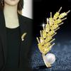 Korean Style Pearl Brooch: Versatile Floral Diamond Pin for Women's Coats