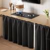 New Waterproof Chiffon Curtain Thickened Scratch-resistant Kitchen Cabinet Curtain Blockout Dustproof Table Skirt Cabinet Sundry