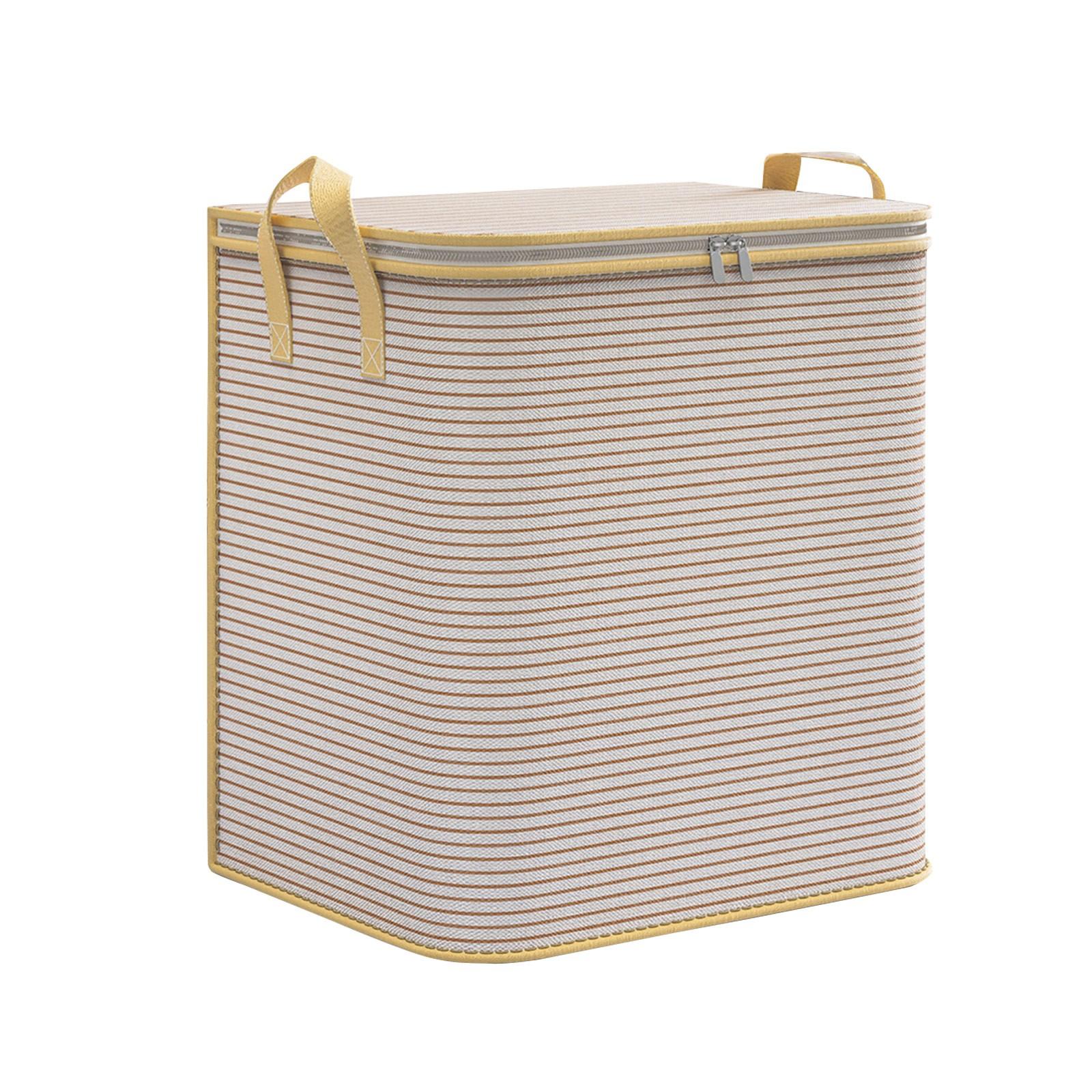 Сверхмощная негабаритная сумка для хранения, складная сумка-одеяло, сумка для хранения в шкафу с ручками для хранения одежды, одеял, одеял S кофейный