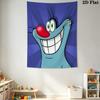 Oggy Wall Tapestry Aesthetic Wall Hanging Printed Fabric Blanket Decorative Tapestries for Bedroom Living Room Home Decor
