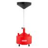 30L Waste Oil Drain Tank, Industrial Fluid Drain Tank with Adjustable Funnel Height, Portable Oil Drainer with Wheels, Fluid Fuel Transfer Drainage