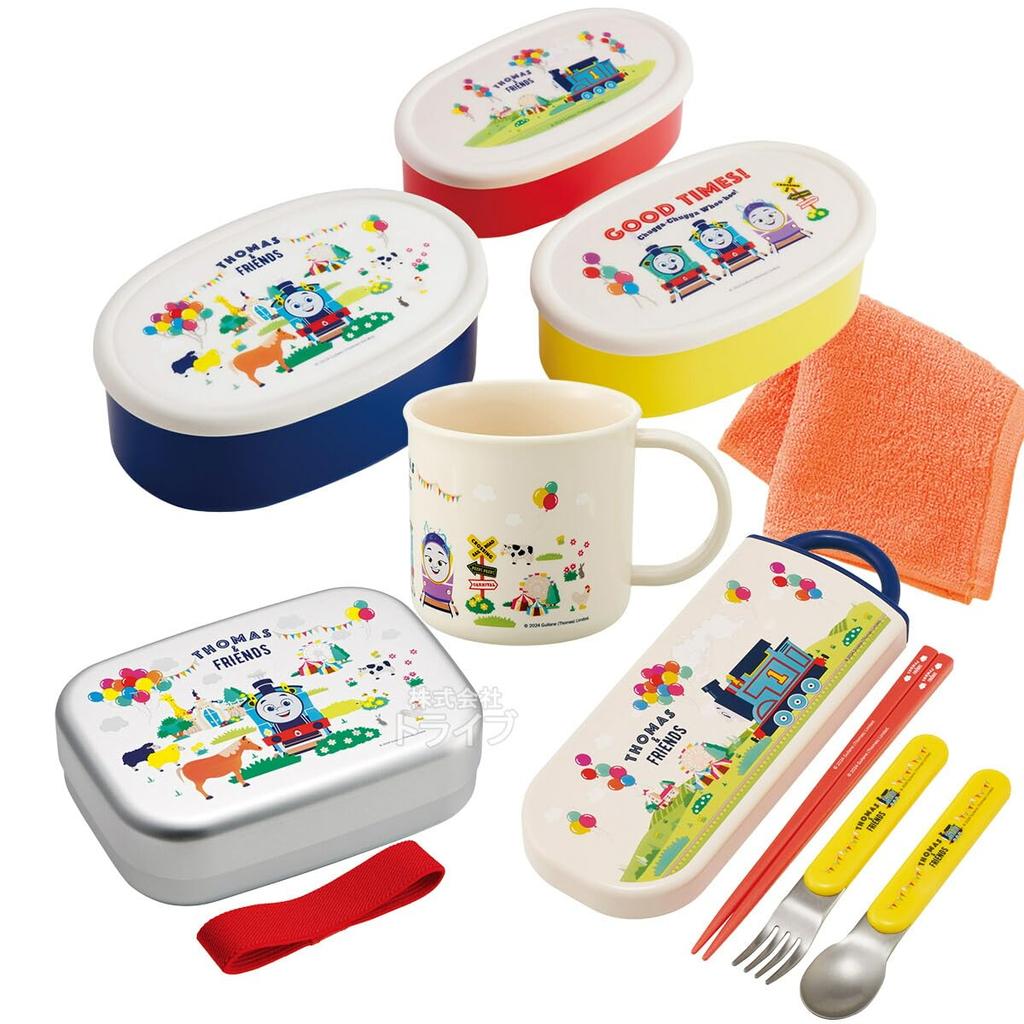 Skater Mini Towel Included Thomas Friends 4 Piece Set Aluminum Bento Box 370ml Trio Cup Seal Container Set of 3 &