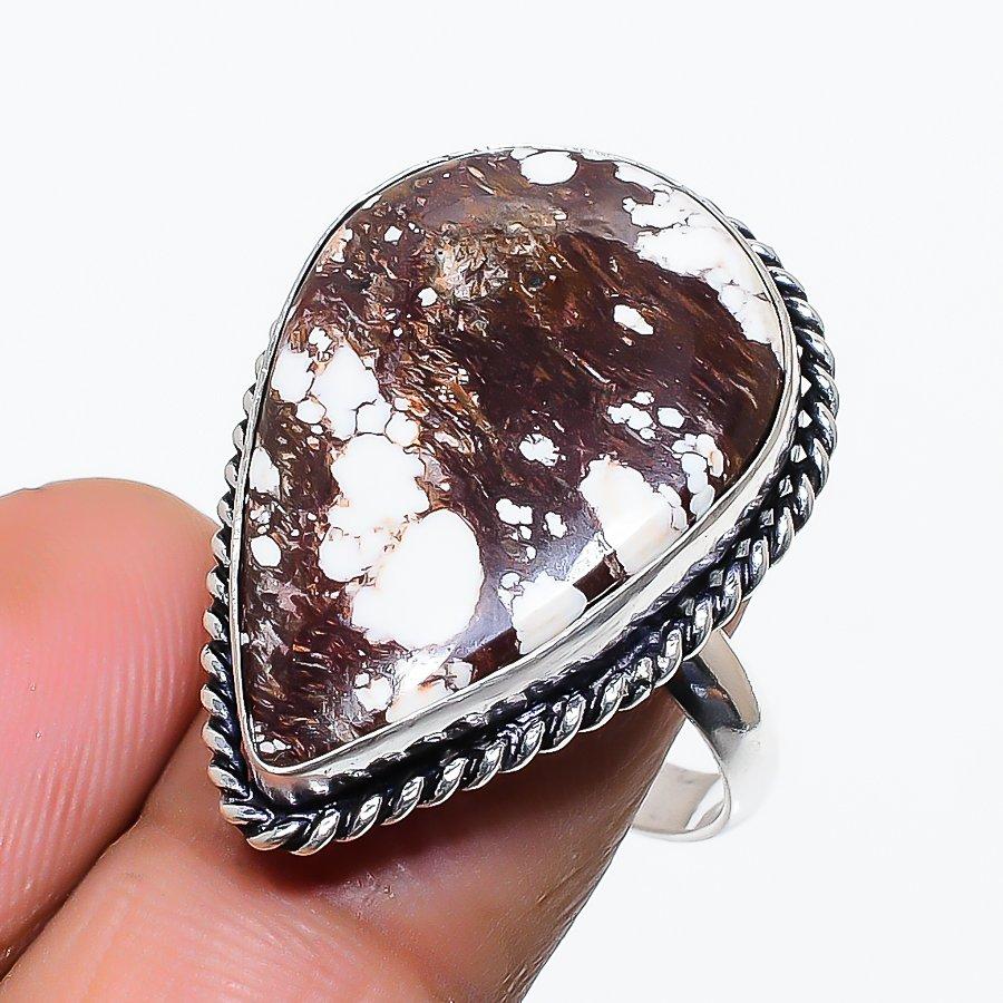 

Wild Horse Gemstone 925 Sterling Silver Jewelry Ring Size Adjustable SU-10545