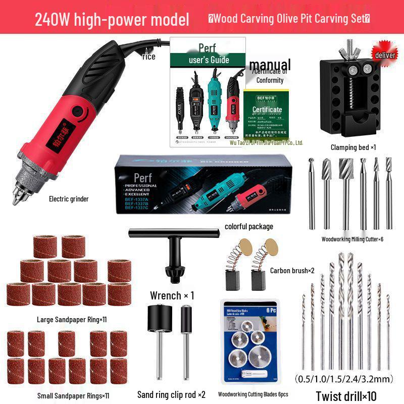 Mini-Hand-Elektroschleifer für Holzschnitzerei, Jade-Politur & Gravur