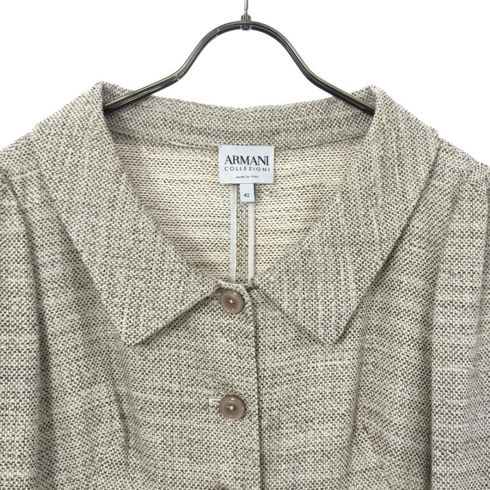 ARMANI COLLEZIONI made in Italy 7 minutes sleeve Jacket 42 Beige Women Used