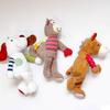 Pet Toy Cartoon Monkey Chicken Horse Design Anxiety Relief Pet Toy with Sound Design Bite-Resistant Interactive Plush Puppy