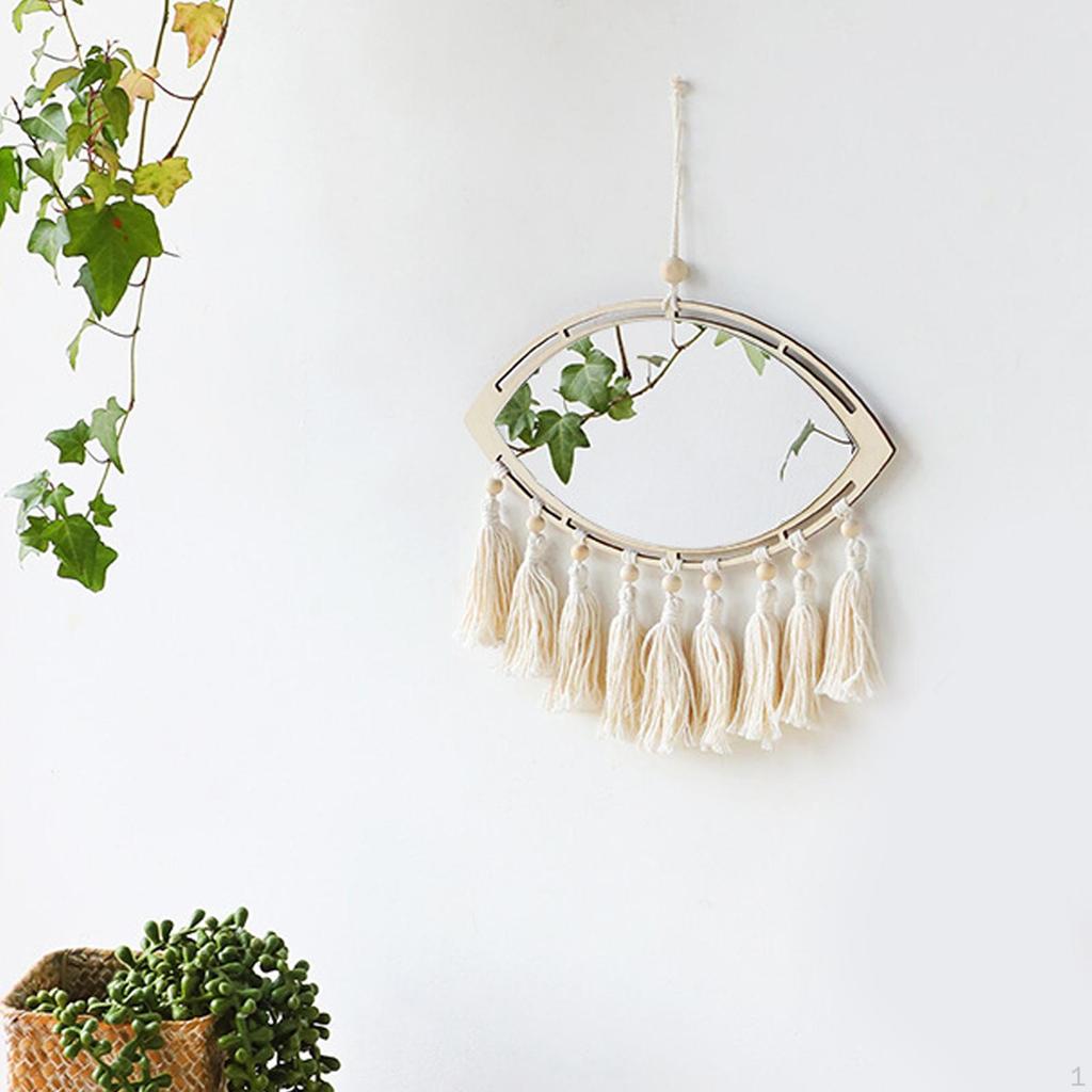 Boho Macrame Mirror for Bedroom and Living Room Decor