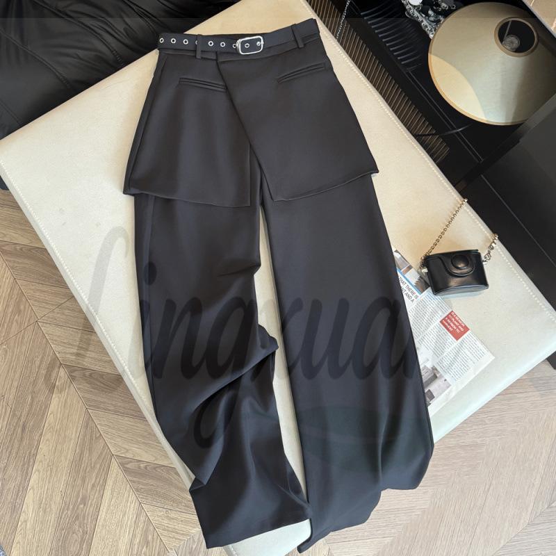 

Women s High-Waist Slimming Two-Piece Look Skirt Pants - Versatile, Casual, Straight-Fit. Small