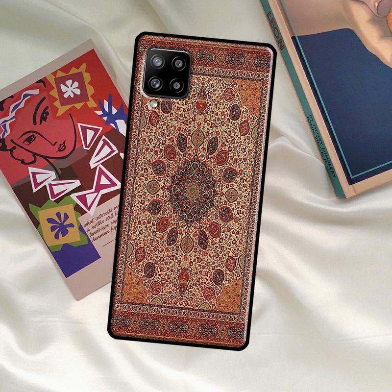 Persian Carpet Floral Pattern Case For Samsung Galaxy A54 A06 A05 A16 A26 A36 A56 A53 A32 A52 A33 A13 A55 A35 A15 A14 A34