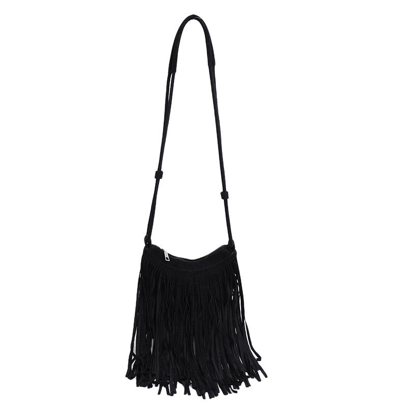 Tassel suede bag women's new women's bag simple and popular women's shoulder bag simple messenger bag