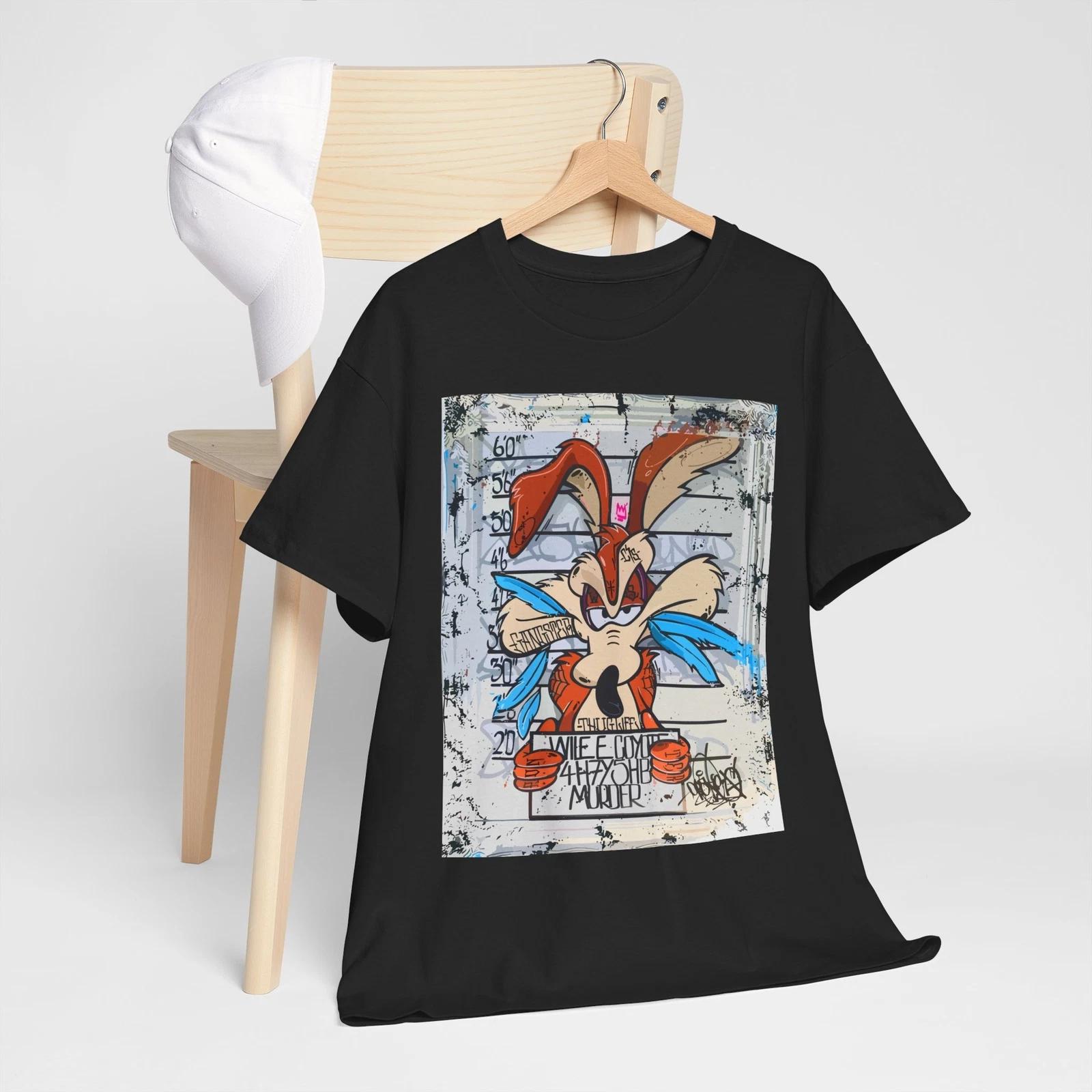 Runner Coyote Captured Locked Up T-Shirt, Graphic Tee, Looney Tunes Shirt, XL