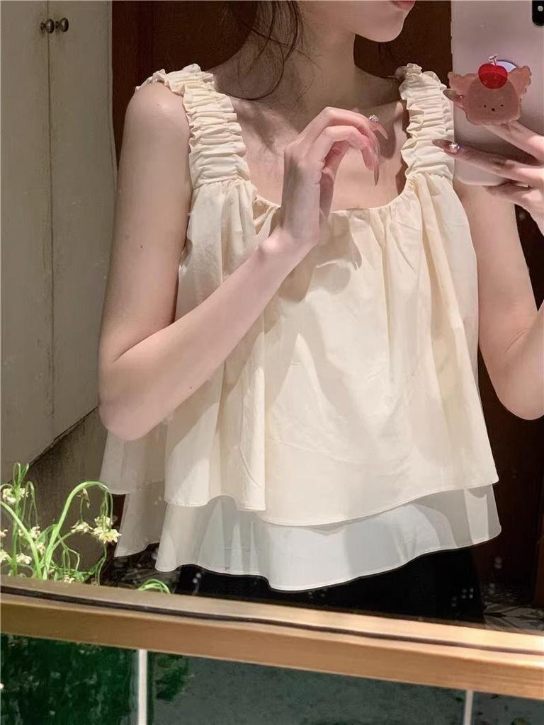 Women's Summer Loose-Fit Mori Style Camisole - Sweet & Spicy Design