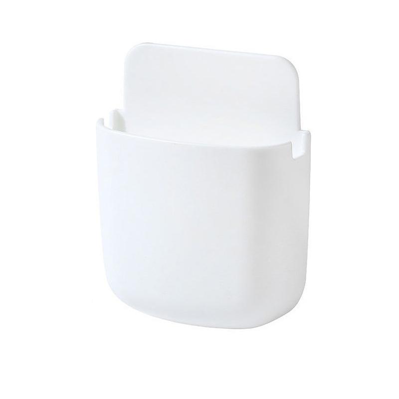 

Настенный ящик для хранения, держатель для зарядки мобильного телефона, подставка, органайзер для пульта дистанционного управления, чехол для кондиционера, телевизора белый