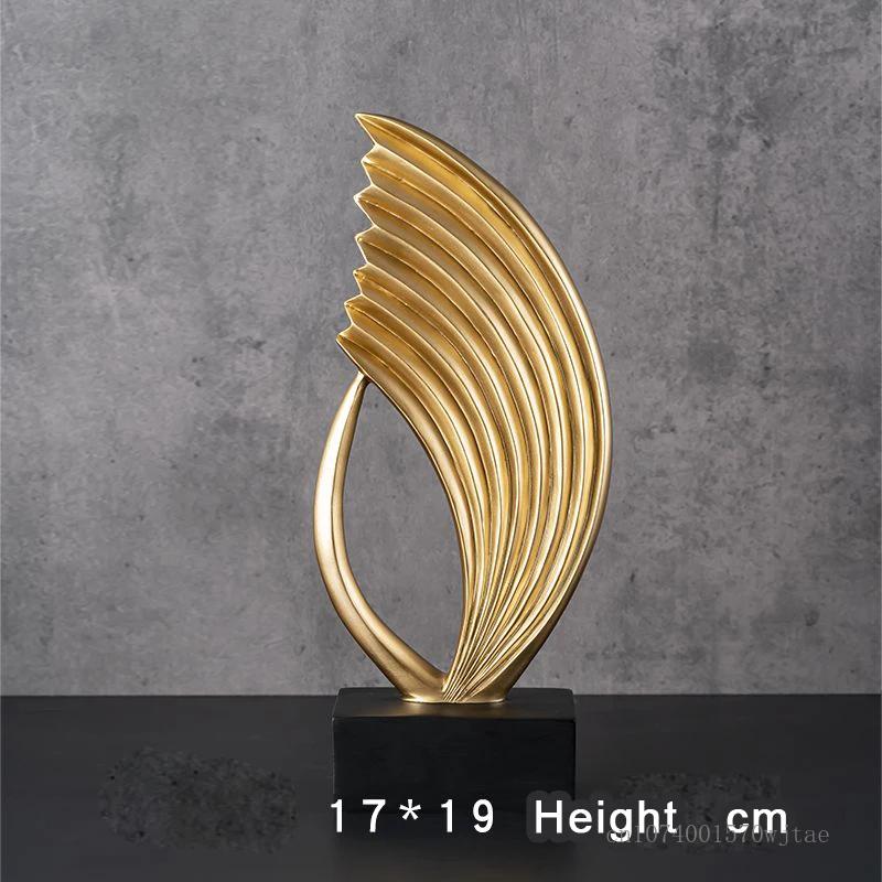 Creative Modern Luxury Resin Decor White Golden Sailing Home Living Room Office Bookcase TV Cabinet Desktop Study Decoration 1Pc