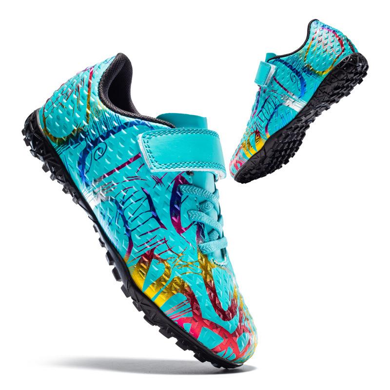 

Футбольные бутсы на липучке для начальной школы, с длинными шипами, для искусственного газона, камуфляжные, с ломаными шипами 40