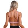 Damen Sexy Satin Lingerie Verstellbare Spaghettiträger Bügel Halbschalen Schleife Push-Up Balconette BH
