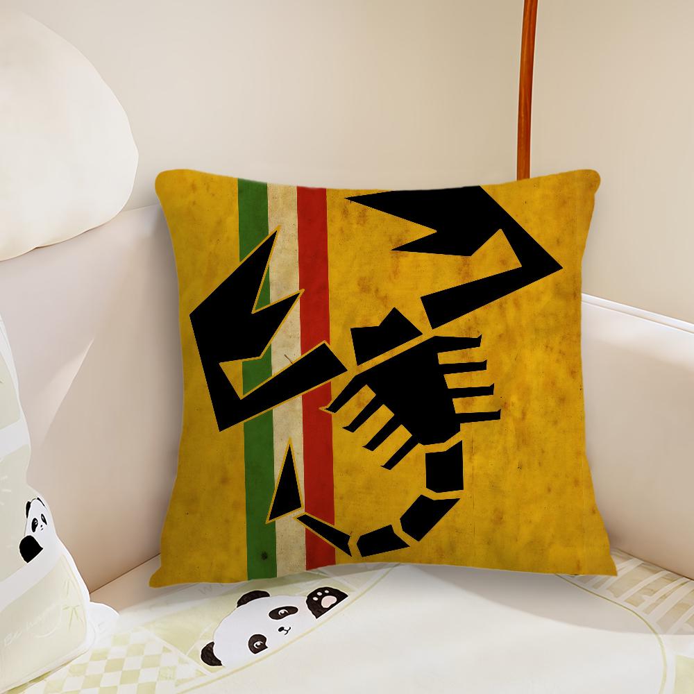 Fashion AAAbarth Cartoon cushion cover Pillow Case Plush Fabric Soft Double Sided Print Sofa Cushion Cover Throw Pillow Covers