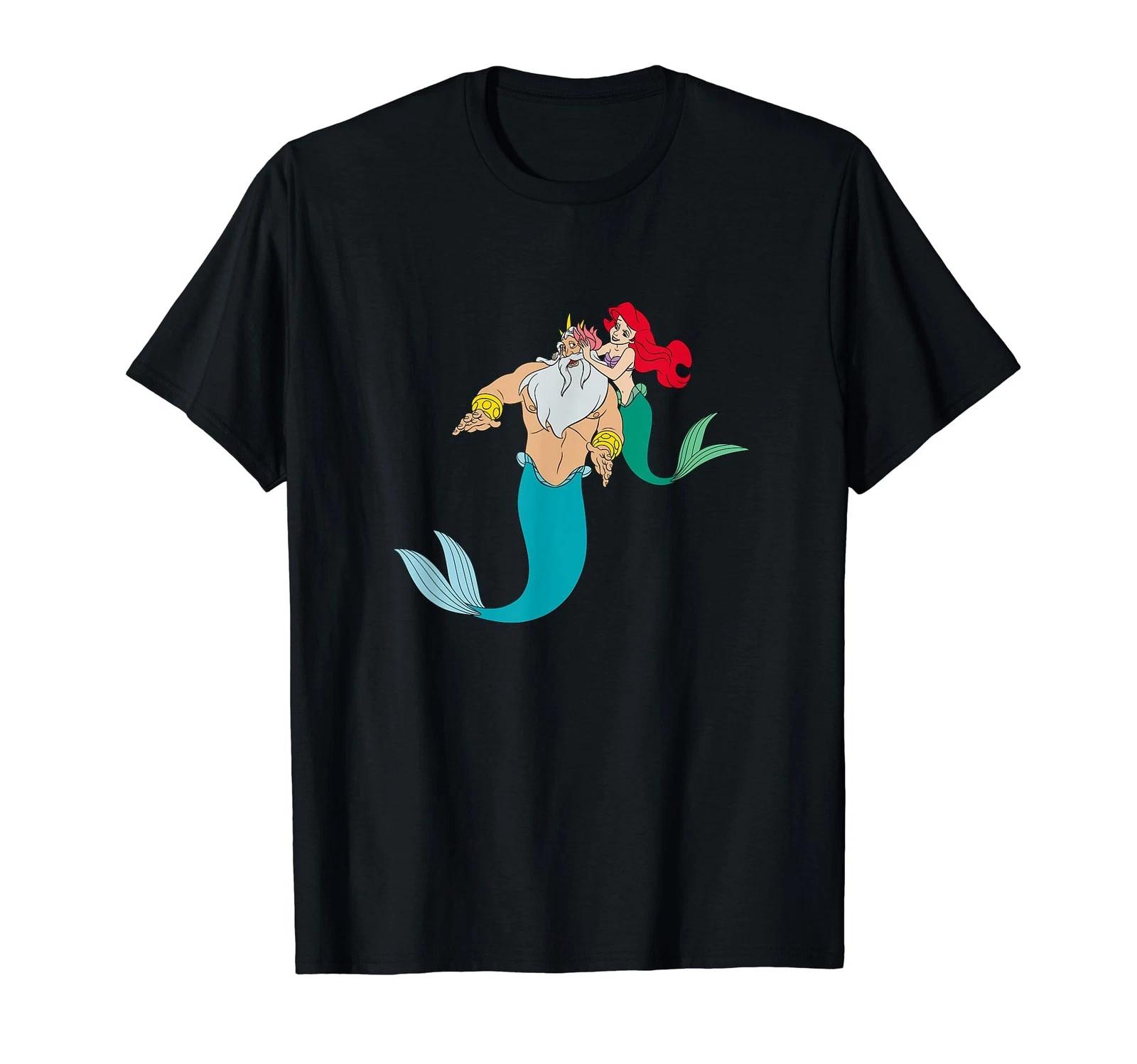 Disney Little Mermaid Ariel & King Triton Father s Day T-Shirt 3XL