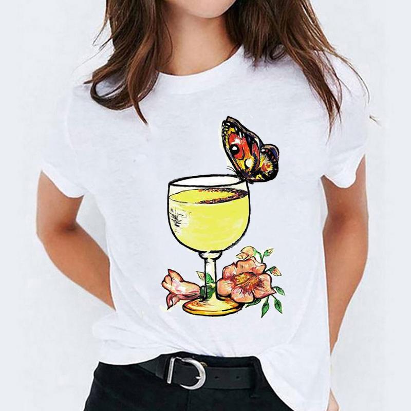 Tops Camisa De Manga Corta Con Estampado De Copa De Amor Par Tops Camisa De Manga Corta Con Estampado De Copa De Amor Par