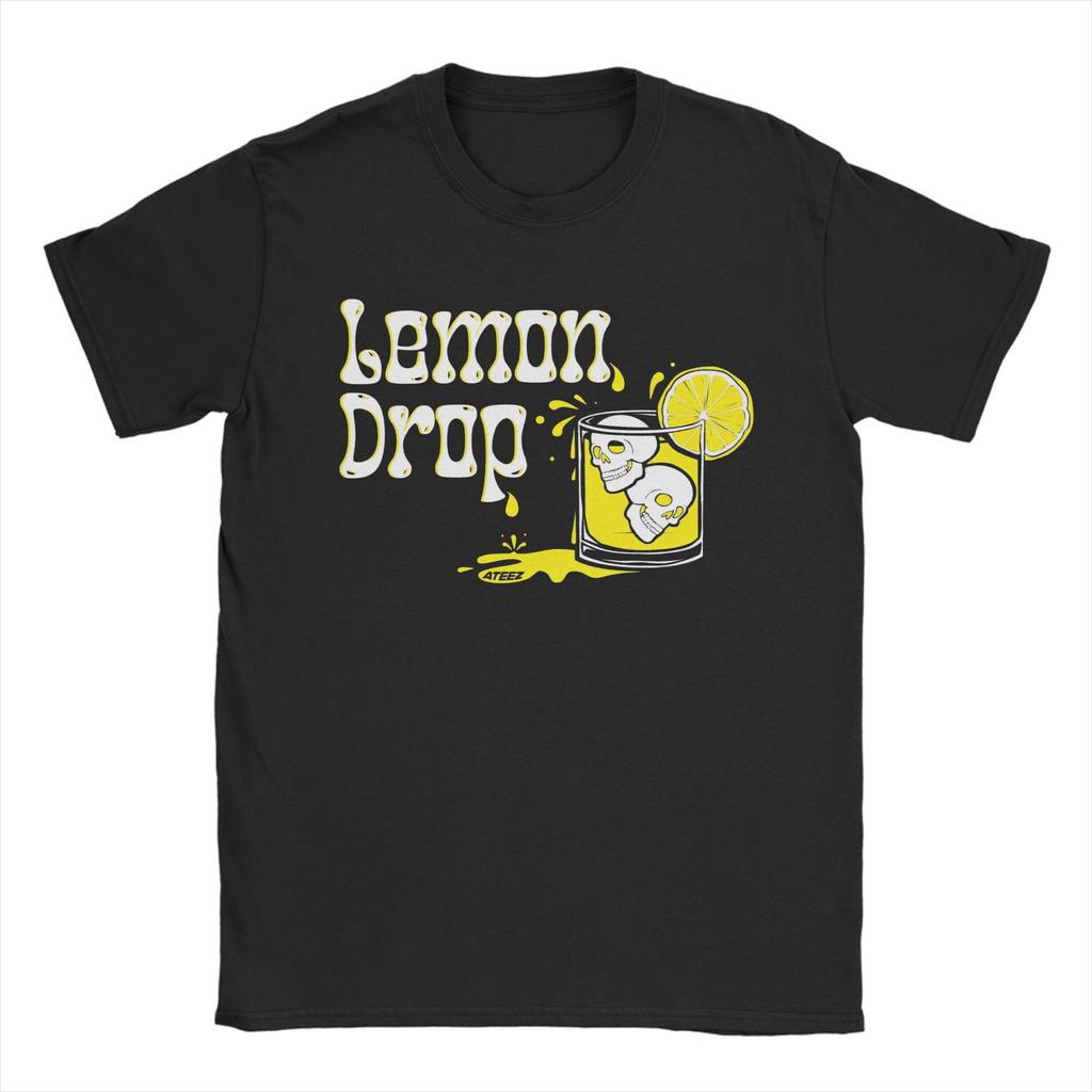 Graphic Printed Ateezed Lemon Drop 2025 Pop Music T Shirt for Men Women  100% Cotton Tee Shirt Short Sleeve Tops