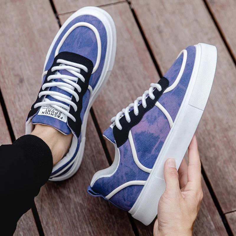 Fashionable and Trendy Casual Purple New Sports Low Top Board Shoes, Classic Popular Men's Shoes for Students and Teenagers