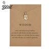 Blessing Pendant Necklace Gold Choker for Women Sun/Butterfly/Owl/Bird Gift Sisters