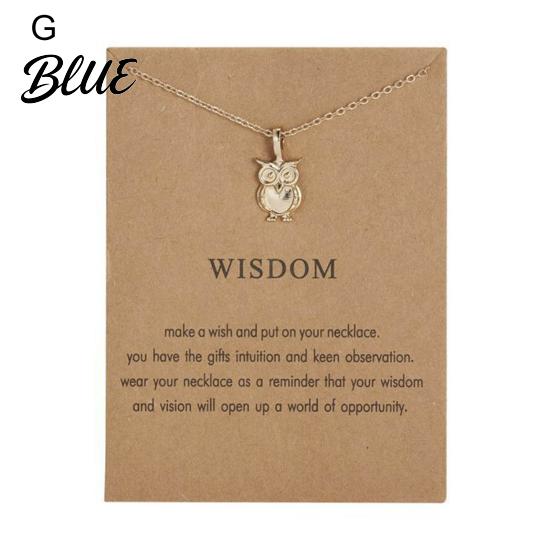 Blessing Pendant Necklace Gold Choker for Women Sun/Butterfly/Owl/Bird Gift Sisters