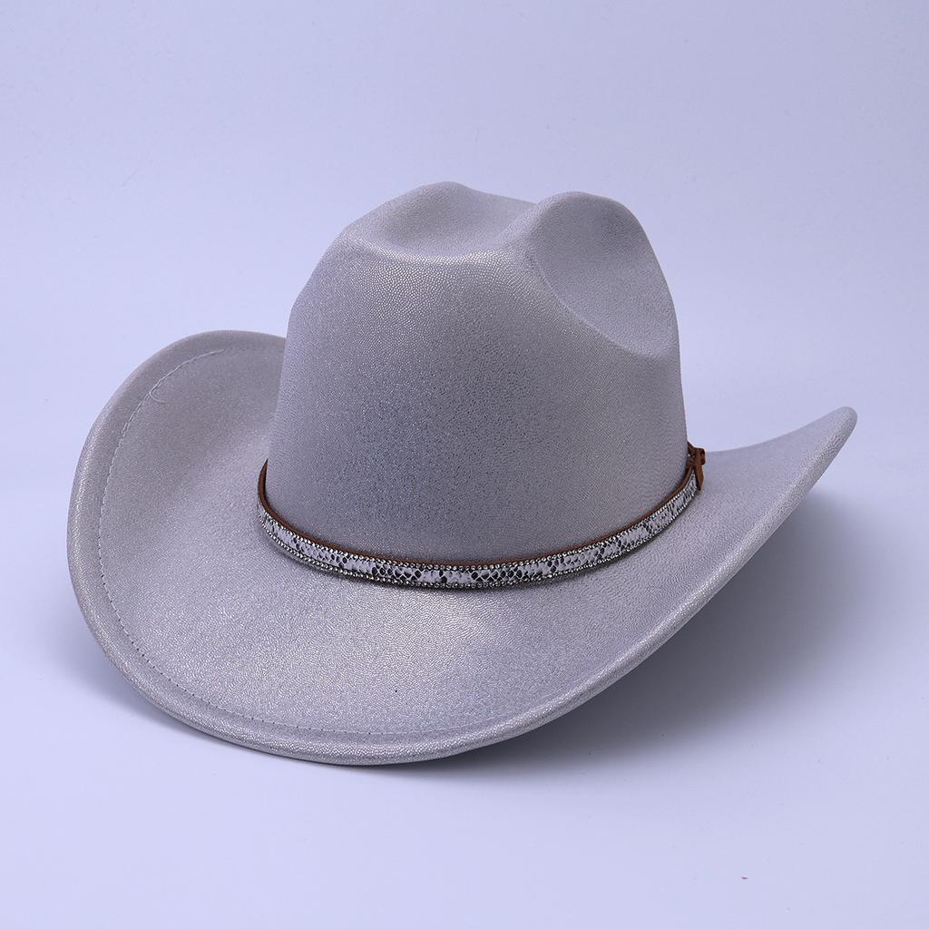 Men'S And Women'S Ethnic Style Western Cowboy Hat Sunscreen Travel Sunshade Top Hat Big Brim Jazz Hat Knight Hat