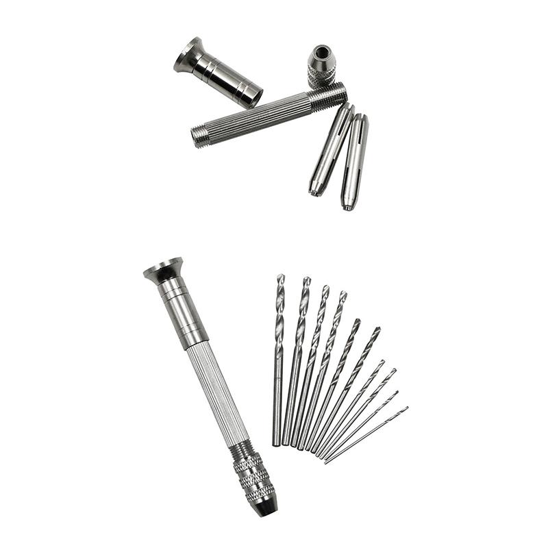 Mini Hand Drill Woodworking Tools Drilling Rotary Tool Manual Twist Drill Bit Watchmaker Pin Vice Watch Repair Tools