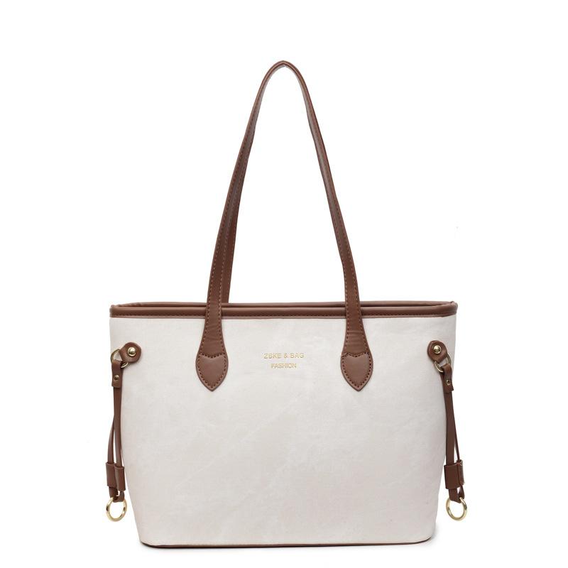 New Bag Women's Large-capacity Trendy Texture Portable Shoulder Large Bag College Students Commuting Tote Bag