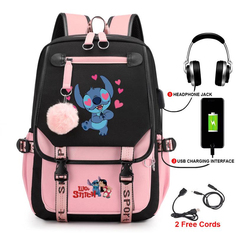 Backpack Student School Bag Fashion Backpack Usb Computer Bag Large Capacity Burden Reduction School Bag Backpack