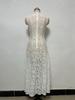 2026 Elegant Women's Sleeveless High Waist Lace Dress