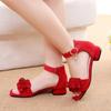 Children's Sandals, Girls' Shoes, Summer High Heels, Korean Version Princess Beach Shoes, Middle-aged Children's Black Performance Shoes