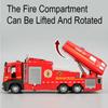 Feuerwehrauto-Modell im Maßstab 1/32, Spielzeugauto, Metalldruckguss, Lichtmusik-Simulation, Sprührettungsfahrzeugmodelle für Kindergeburtstagsgeschenke