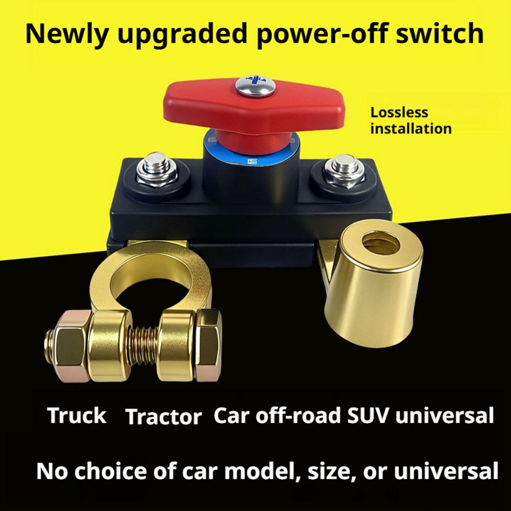 Car Battery Disconnect Isolator Cut Off Switch 12V 24V Universal Battery Terminal Anti-Leakage Switch Battery Disconnect Switch