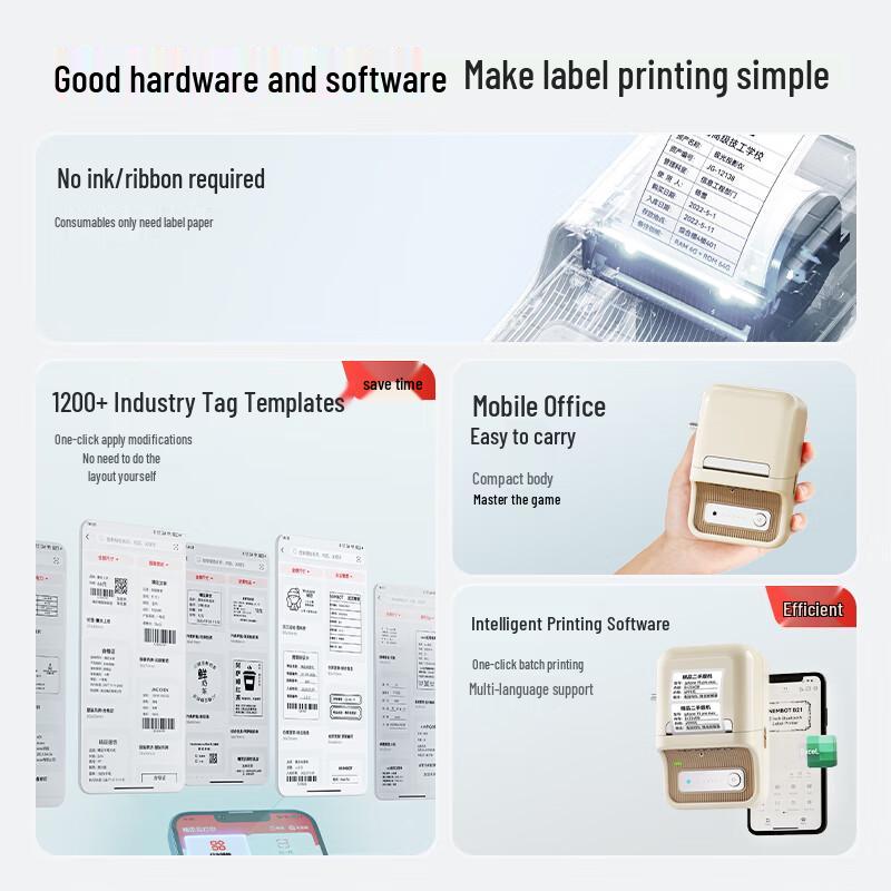 Jingchen Smart Portable Thermal Label Printer