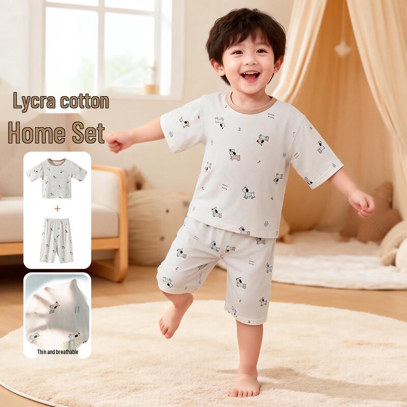 

Летний комплект из лиоцелла: футболка и капри для мальчиков Bebeie 2026 130/64