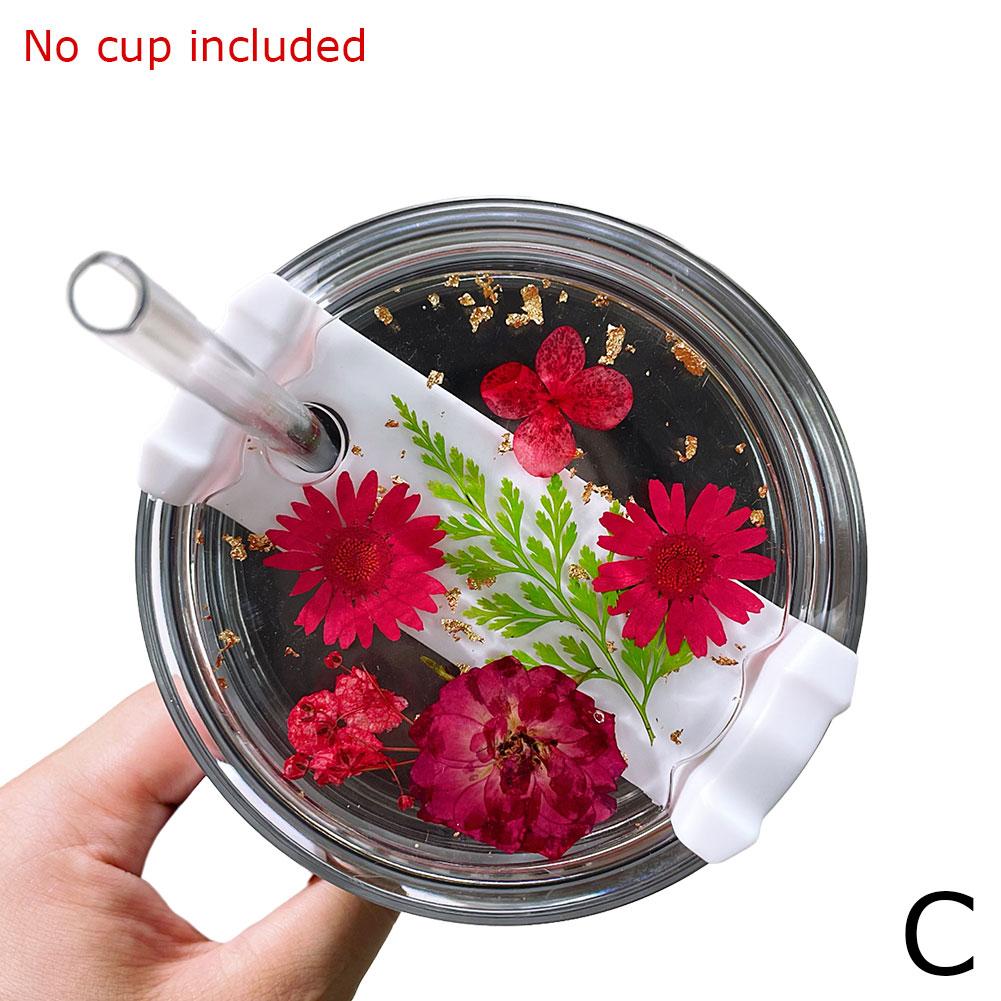 

Изысканная крышка для сухоцвета своими руками для Stanley 40 унций Крышка для стакана для воды Stanley Цветы ручной работы W8X6 Red-1pcs