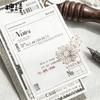 Retro White Kraft Paper Memo Pad - Life Imprint Series, 50 Sheets, 6 Styles for Collage & Writing