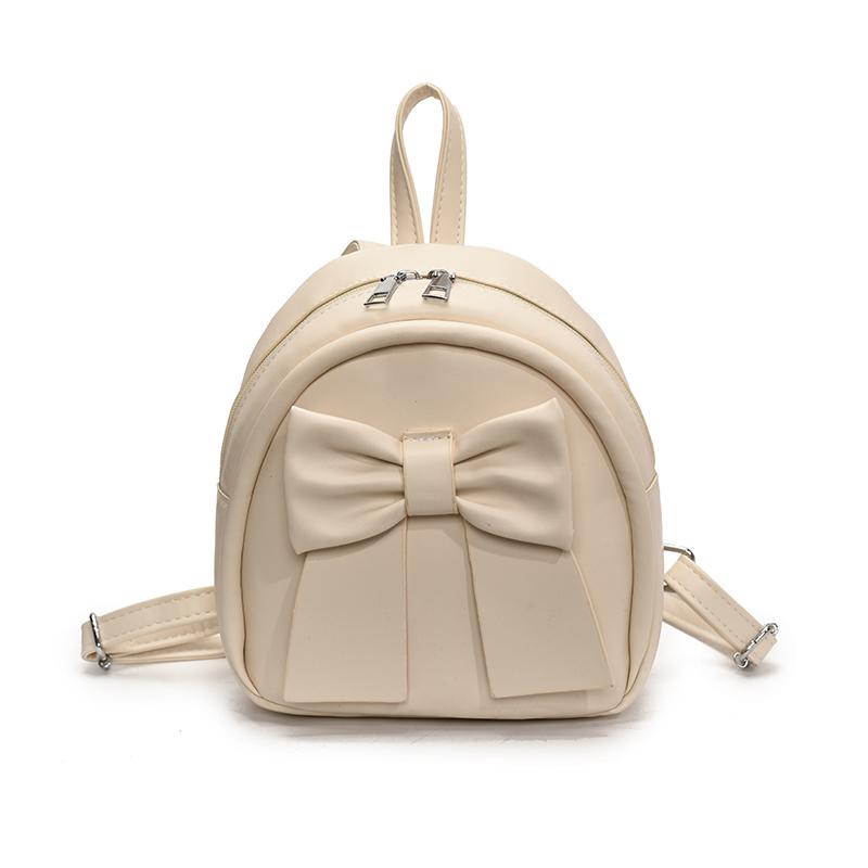

PU Solid Color Zipper Backpack Soft Simple Female Bags Sale 2026 New Large Capacity Commuting Designer Student Schoolbags бежевый