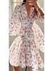 Short Lace Print Dress