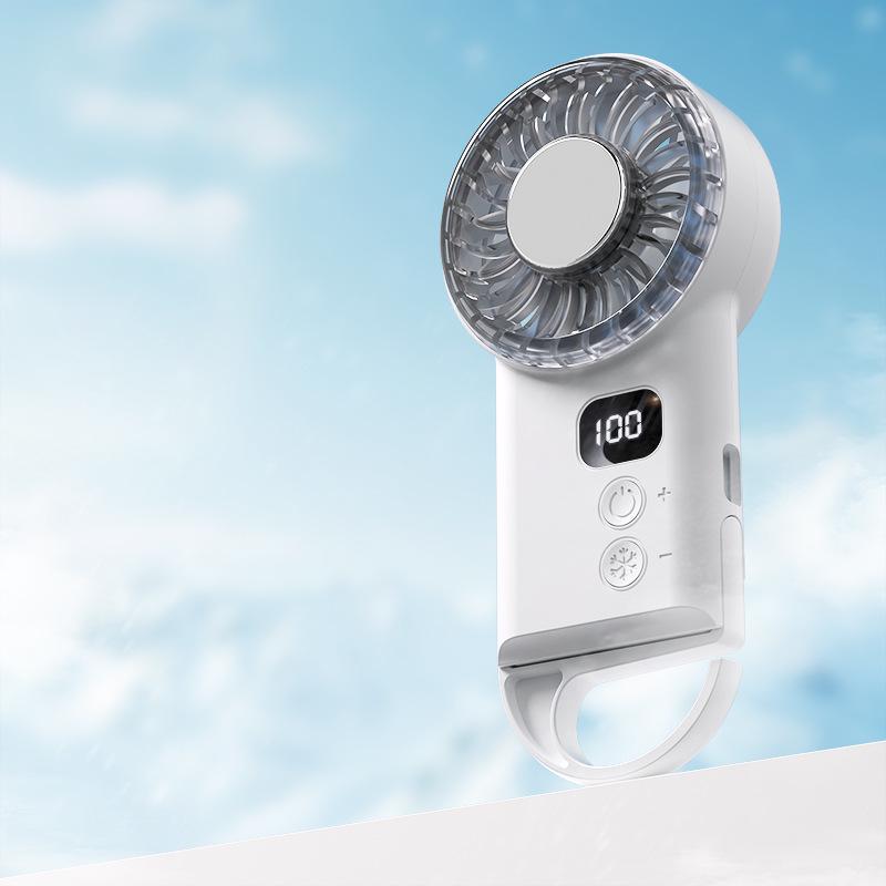 Creative Portable Ultra-thin Handheld Fan with 100-Speed Adjustment and Charging - Ideal for Outdoor Use