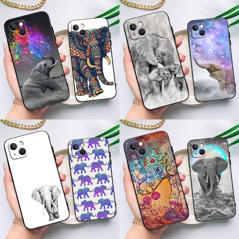 Baby Elephant Phone Case For iPhone 17 16 15 14 13 12 11 Pro Max Plus 12 13 Mini 16e 17 Air Cover Coque