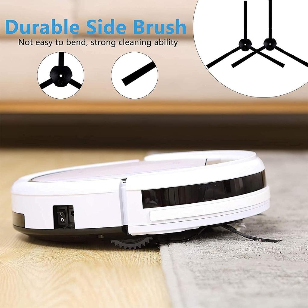 Replacement Filter & Brush Accessories Compatible with ILIFE V3s V3s Pro, V5, V5s, V5s Pro Robot Vacuum Cleaner, 10 Filters + 10 Side Brushes