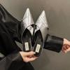 Fashion French Style Silver Headed Half Slippers for Women's 2024 New Summer Mary Jane Cool Slippers Women Sandals
