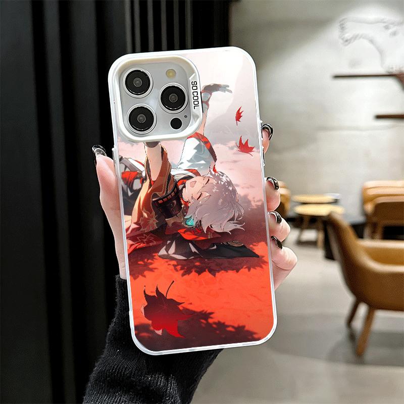 Genshin Impact Kazuha Weiche Handyhülle für iPhone 15 16 17 Pro Max 17Air 16E 14 Plus 13 12 Mini Stoßfeste Hülle Rückschale
