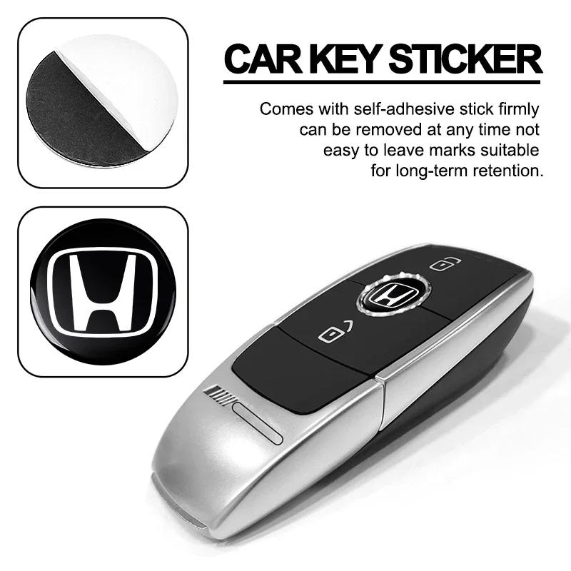For Honda Car Goods 14MM Remote Car Key Stickers Emblem Accessories For Honda Civic Accord Crider City CRV HRV Inspire Fit Odyss